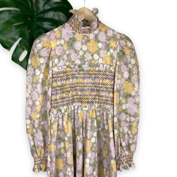 Marcel Fenez by Roland Klein Authentic Vintage 1970s Prairie Maxi Hostess Dress - Picture 11 of 14